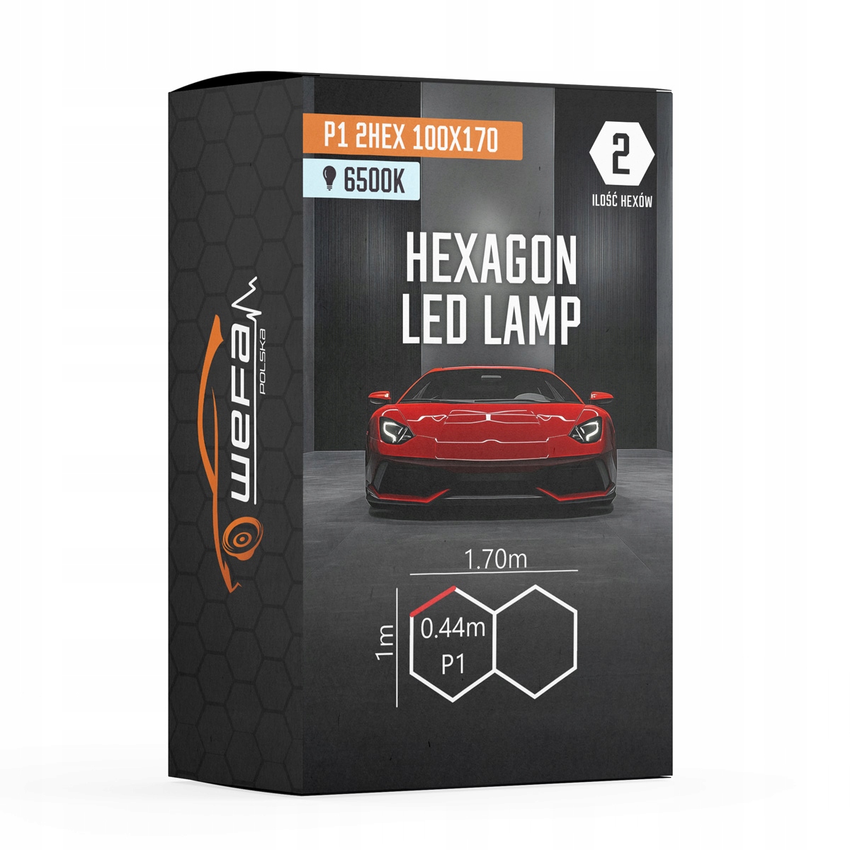 Lampa Hq Led Hexagon P1 2HEX 100x170 Medová Plástev Dílna Garáž Obývací pokoj