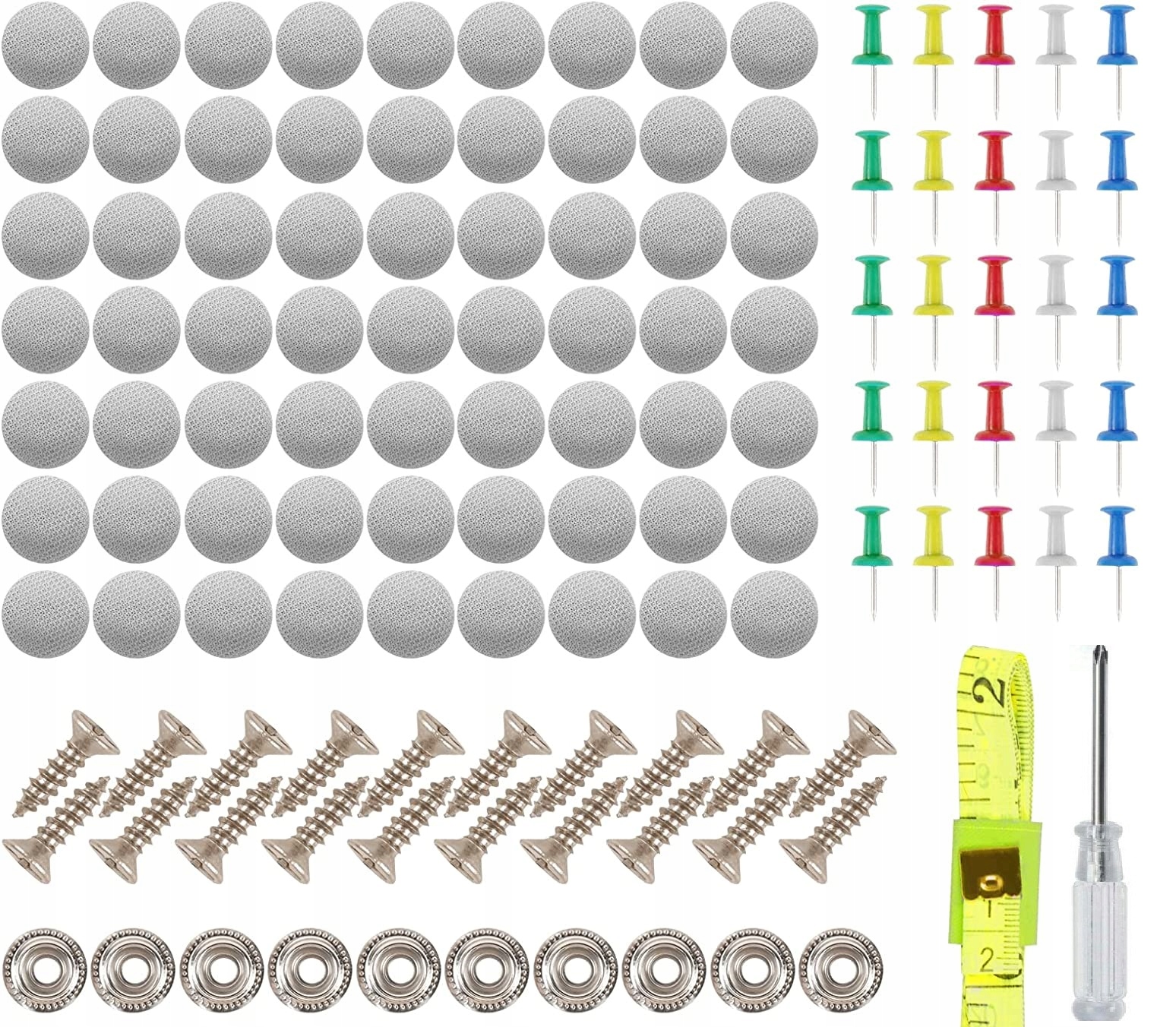 ZESTAW NAPRAWCZY DO PODSUFITKI SAMOCHODOWEJ 70 el. + ŚRUBOKRĘT. CENTYMETR