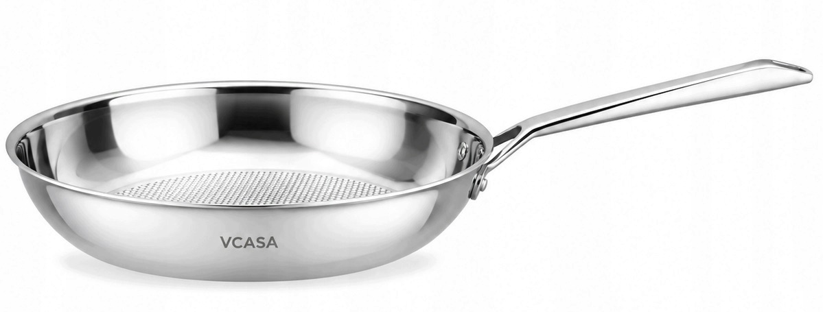 Ocelová Pánev Vcasa Velora 28 CM Tri-ply Ocel 304 Indukce Medová Plástev