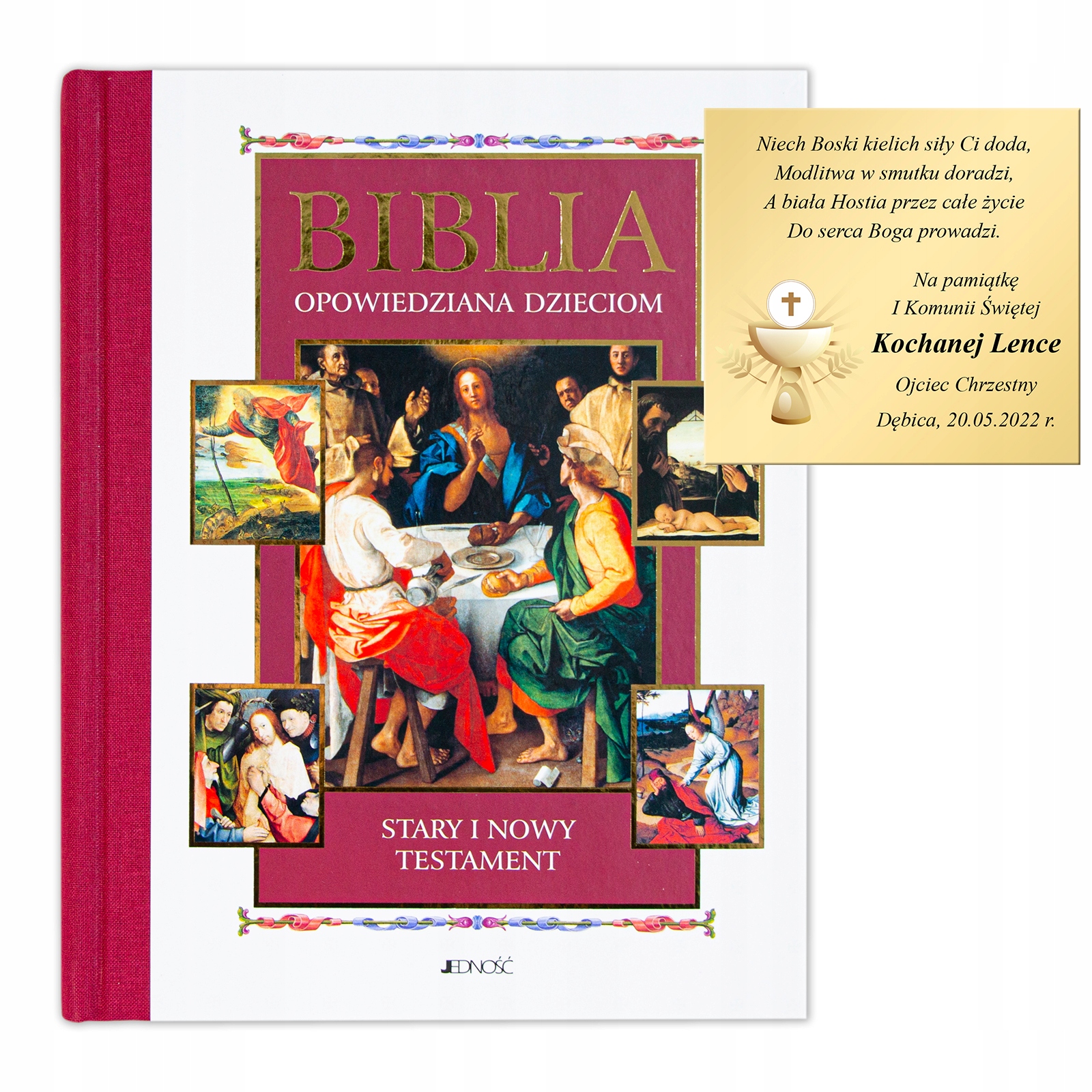 

Biblia Dla Dzieci Pamiątka Chrztu Komunii Grawer