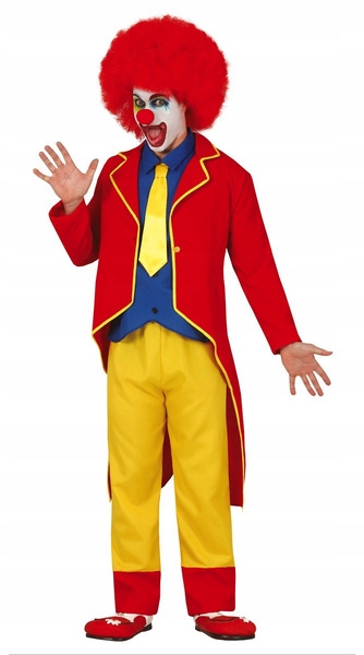 Kostým Klauna Klaun Červený Frak M