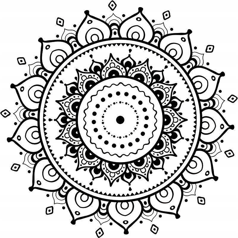 

Naklejka na ścianę Mandala Boho Rozeta Folk 94x94