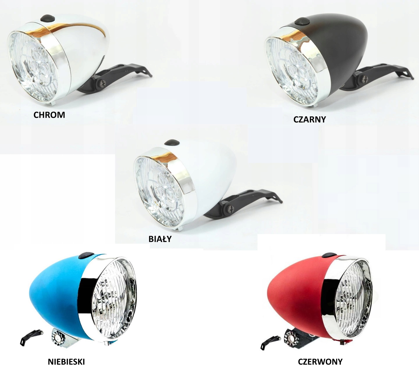 ŚWIATŁO LAMPKA ROWEROWA PRZÓD w stylu RETRO kolory Marka KANDS