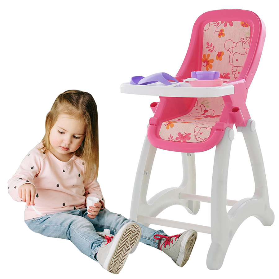 

Polesie Krzesełko do karmienia lalek róż/bia