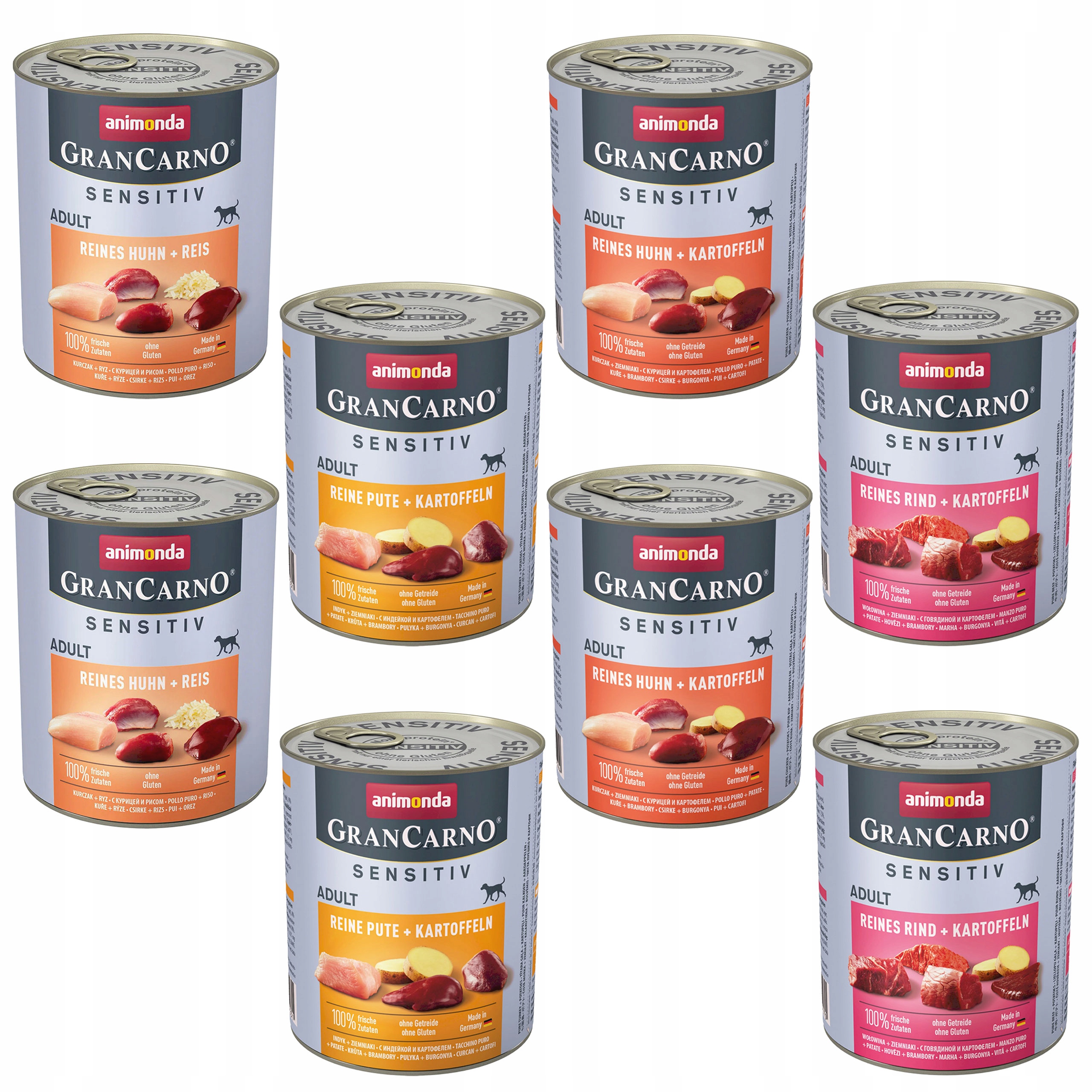 Levně Animonda GranCarno Sensitive krmivo pro psy Mix Chutí 8 x 800 g