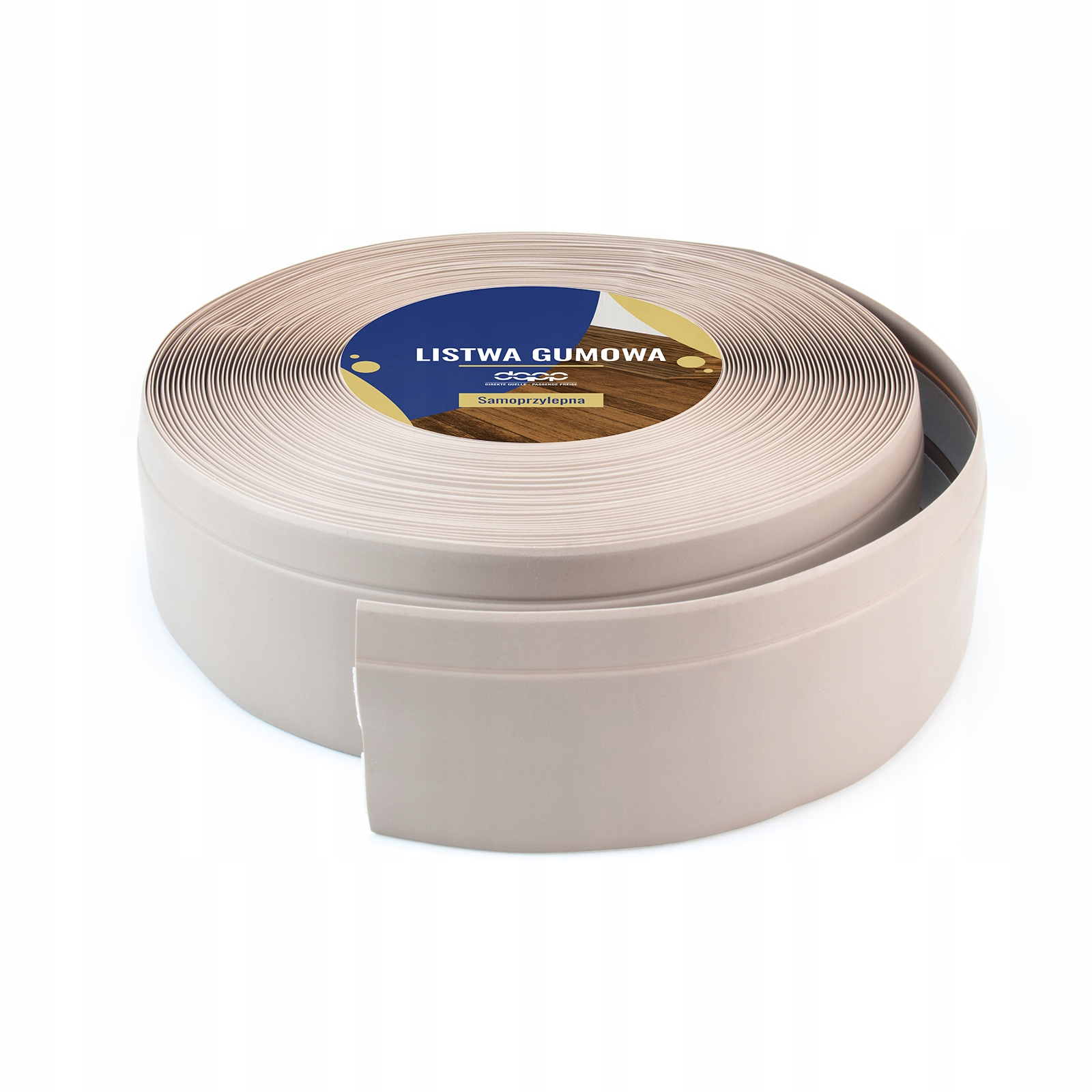 Gumová podlahová lišta 50 mm Samolepicí Dokončovací Béžová 15 m