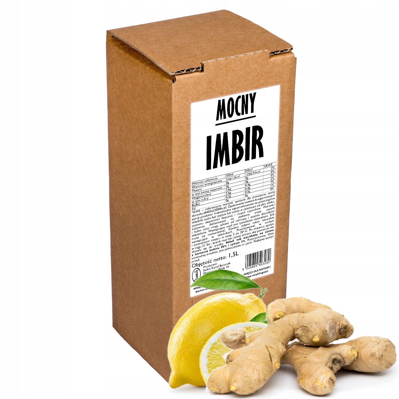 

Sok imbir 100% cytryna dla zdrowia Nfc 1,5L