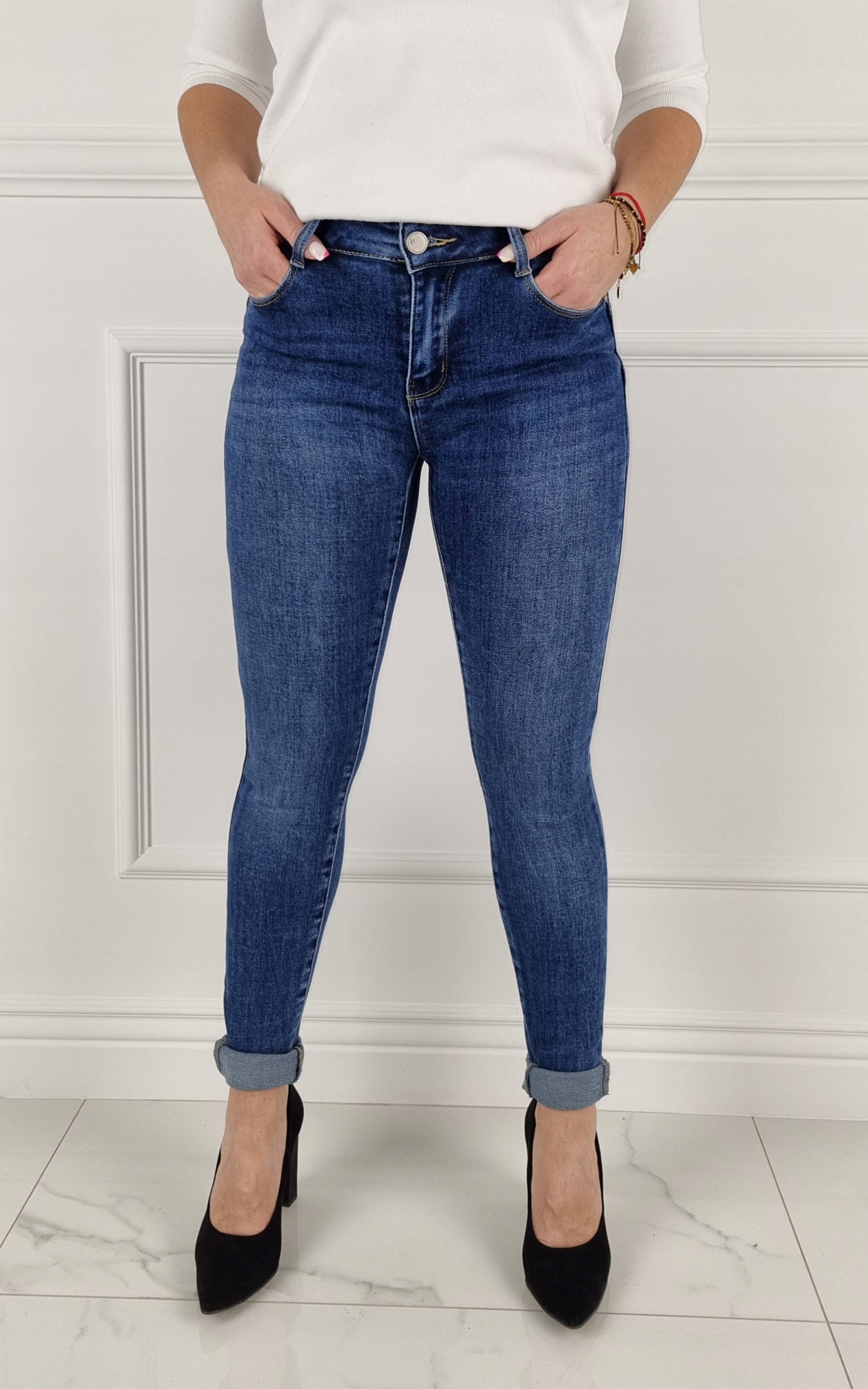 DAMSKIE SPODNIE M. SARA MODELUJĄCE DOPASOWANE Push - UP Rozmiar 34