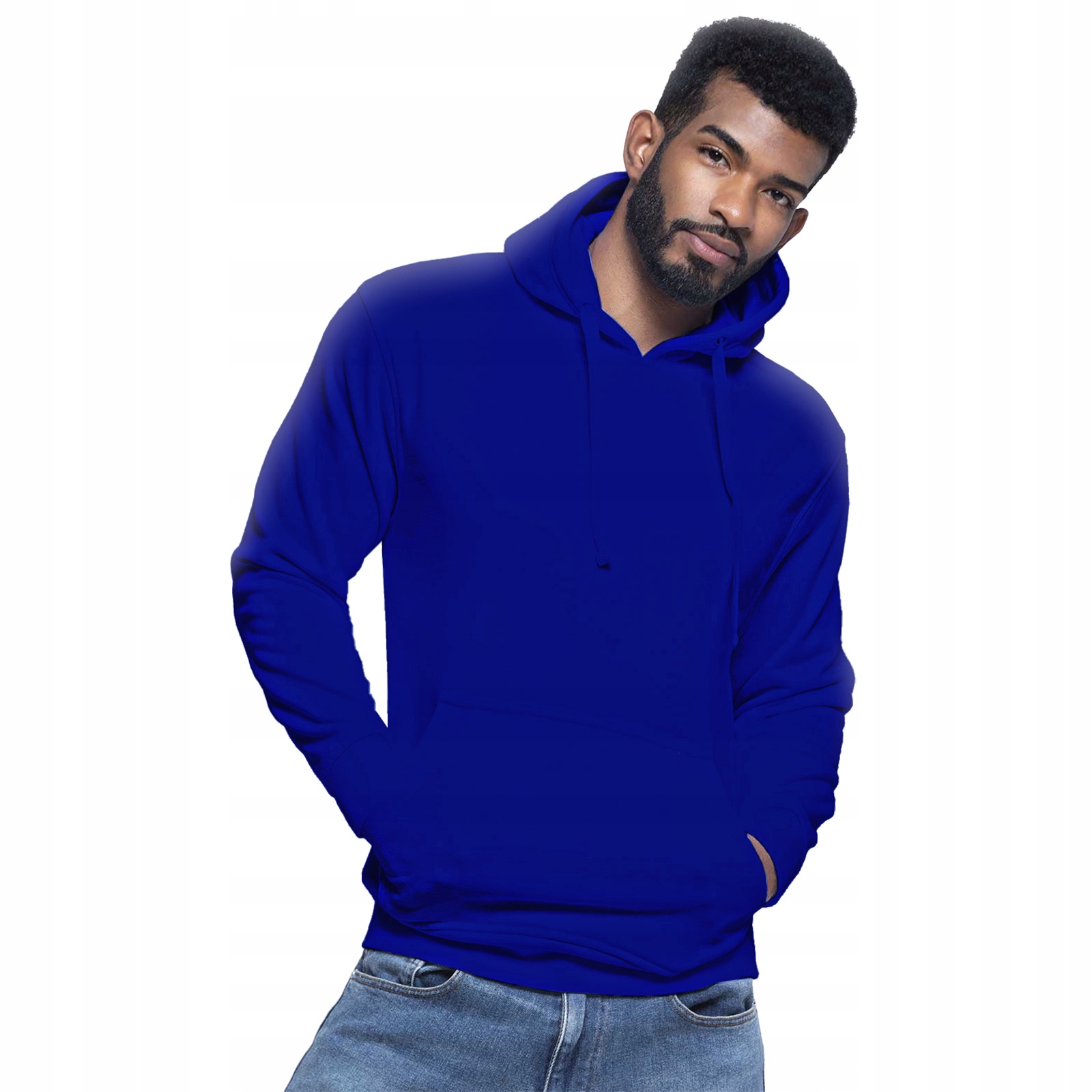 

Męska bluza kangurka z kapturem Jhk chabrowa 2XL