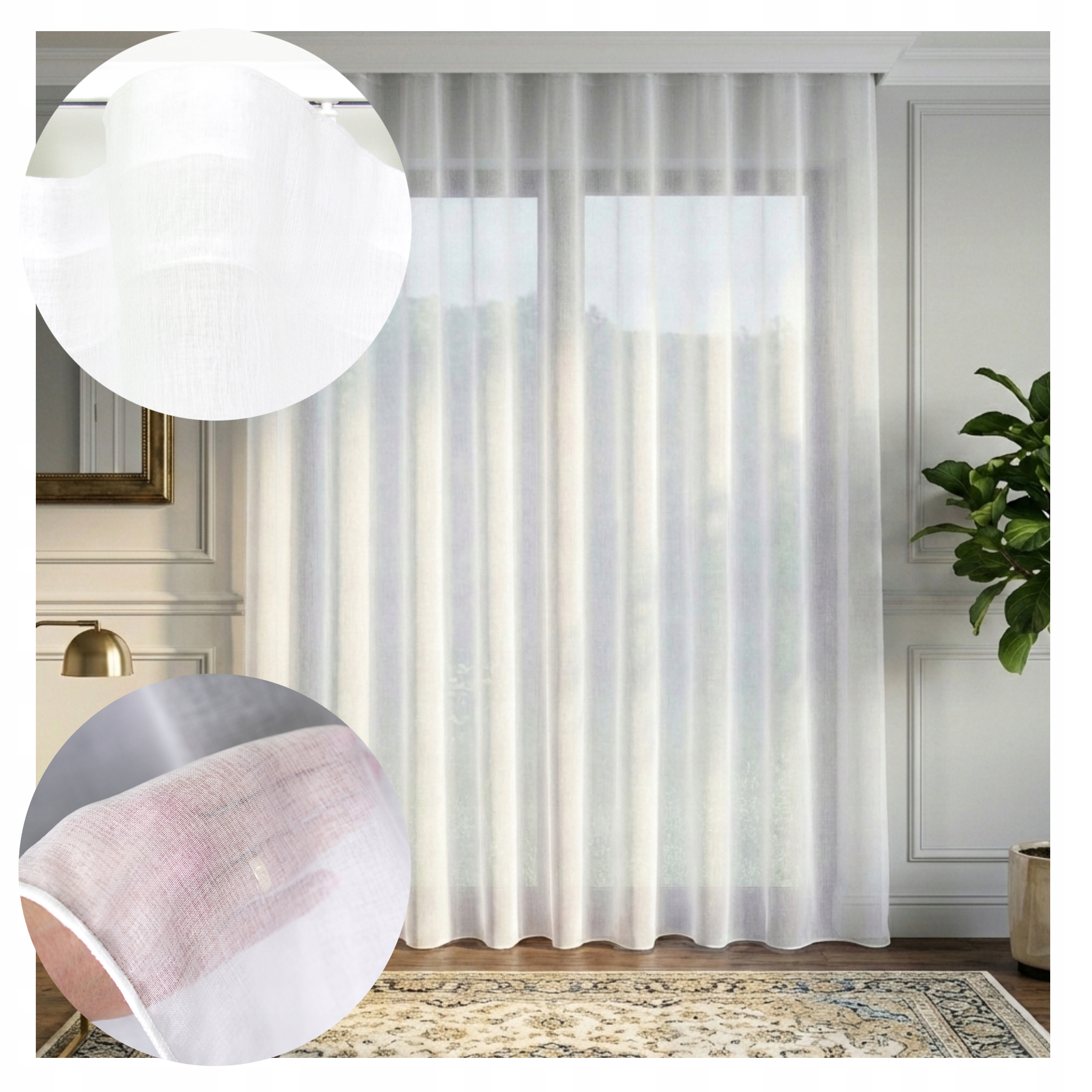 Záclona Modern Classic Etamina Gabriela 800x160 cm Wave Hotová Salonová Vlna