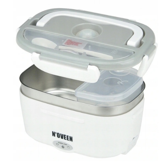 ELEKTRYCZNY LUNCH BOX POJEMNIK PODGRZEWACZ OBIADU DO BIURA AUTA TIRA 12/24V Kod producenta NOVEENLB2410GREY