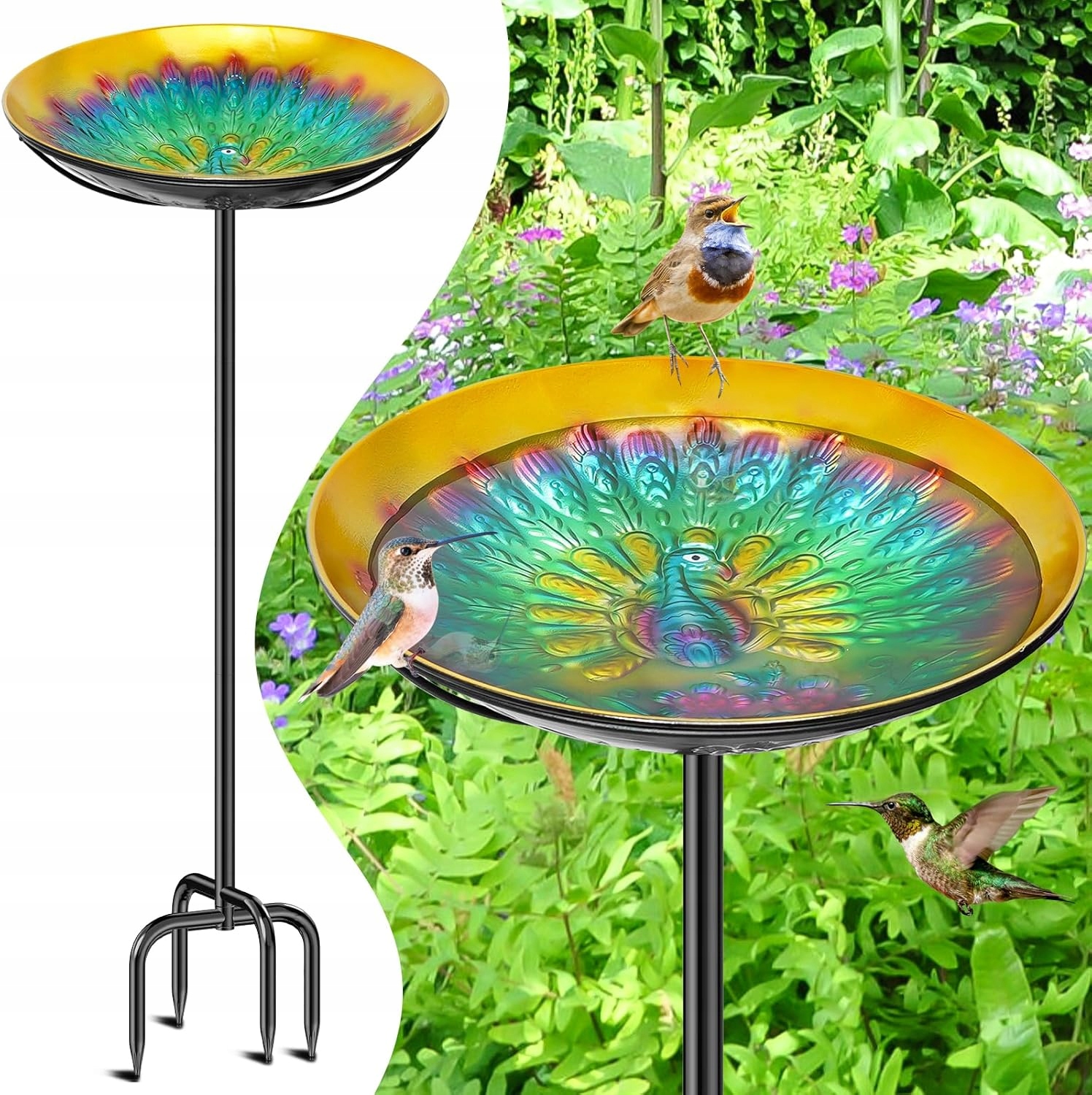 Zahradní krmítko pro ptáky k zapíchnutí, max. 99 Cm, napáječka na zrno