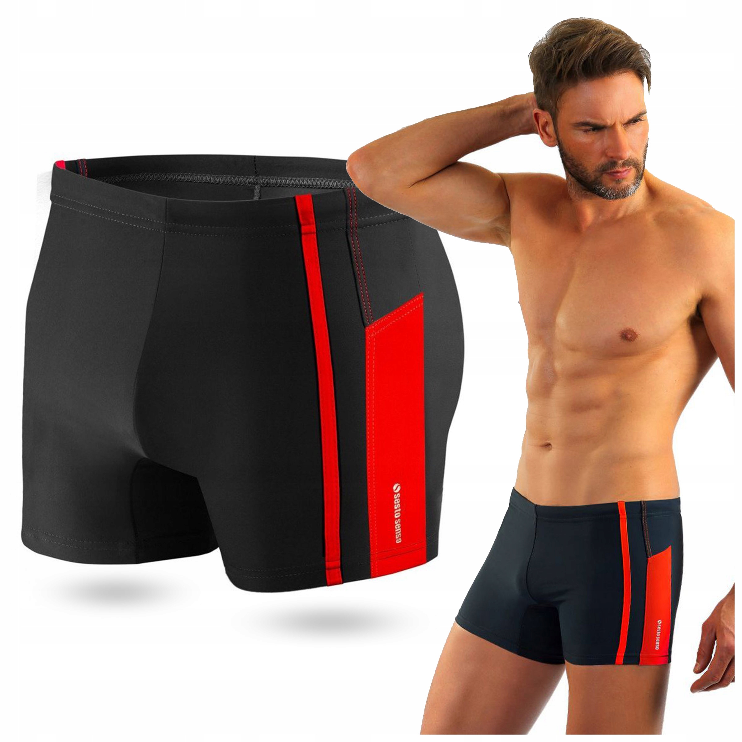 

kąpielówki bokserki Męskie na basen Sesto Senso