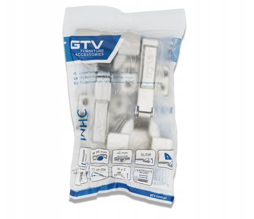 Jednoduchý nakladací nábytkový záves Gtv ZM-INHC09H04-BE_2BAG 50 kusov