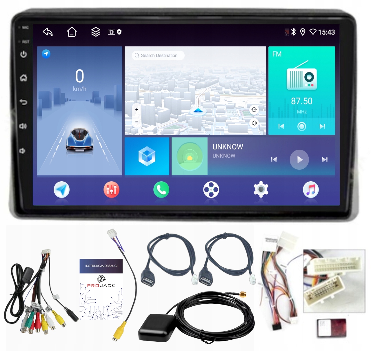 Rádio Navigace Android Carplay Renault Master 2019-2023 4GB 64GB Sim