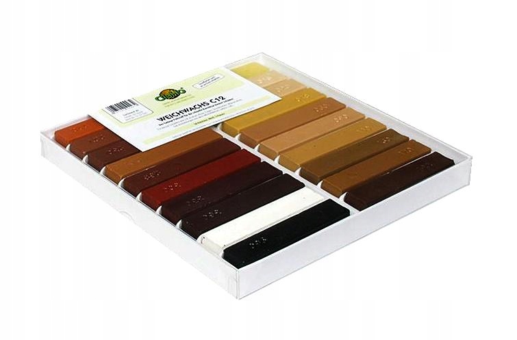 Cleho Mäkký voskový tmel na opravy, 20 ks, odtiene drevín, čierna, biela