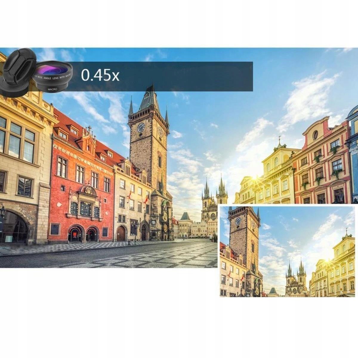 APEXEL ZESTAW 2W1 OBIEKTYW DO TELEFONU MAKRO Średnica 50 mm