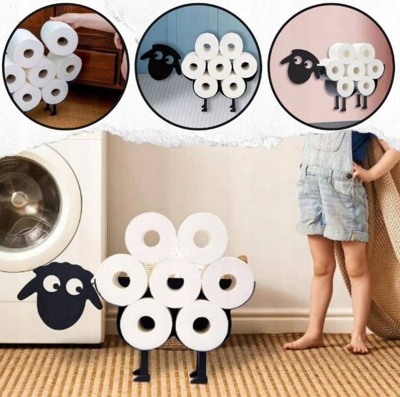 BARAN OWCA STOJAK UCHWYT NA PAPIER TOALETOWY DO WC ŁAZIENKI CZARNY EAN (GTIN) 759766002628