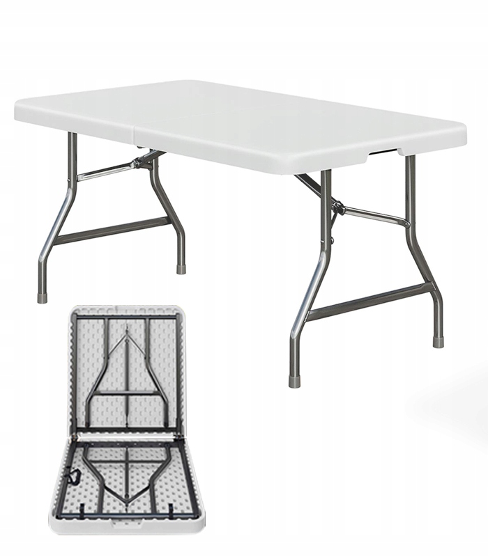 STÓŁ OGRODOWY PLASTIKOWY Rozkładany Składany Cateringowy Turystyczny 180 cm Producent 3M