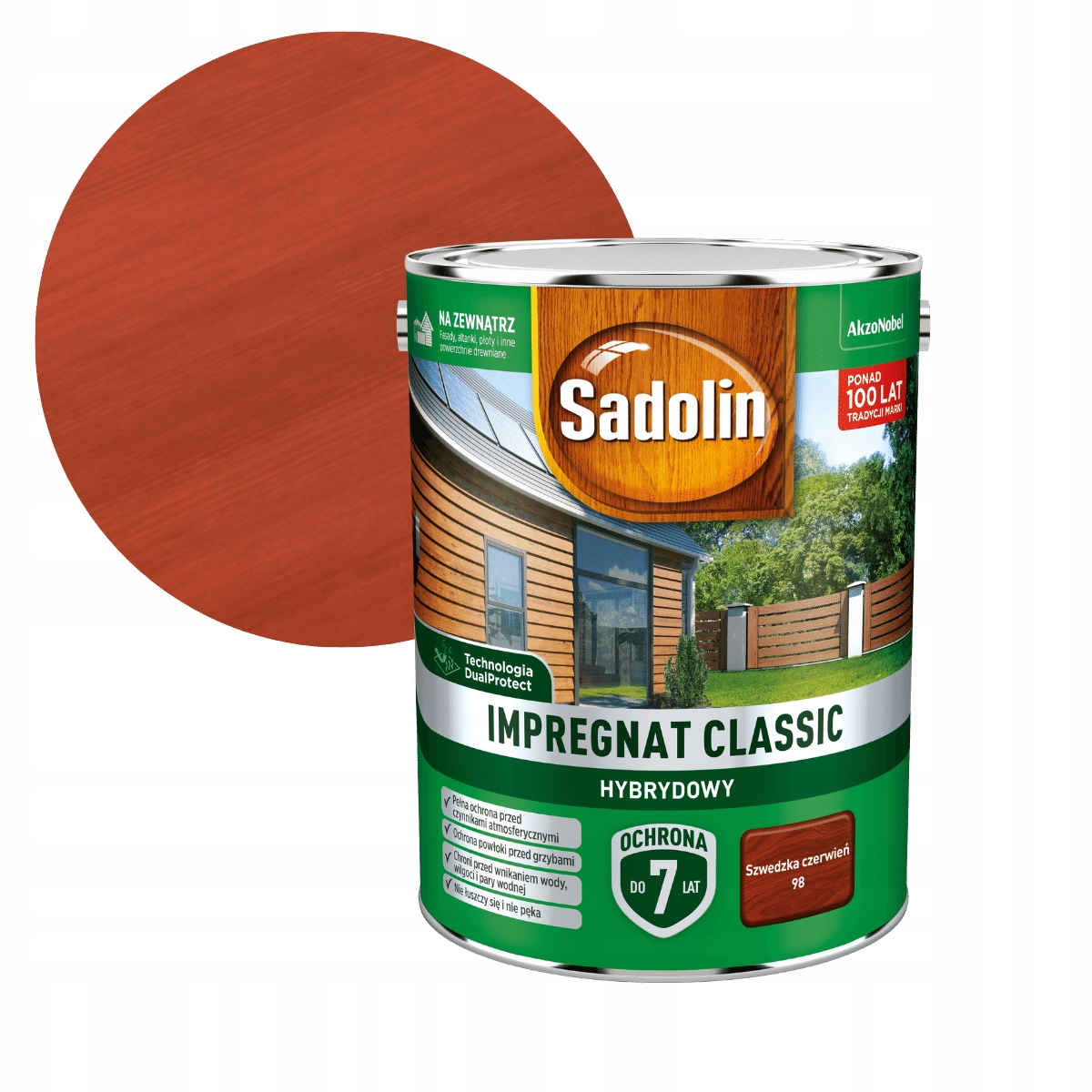 Sadolin Classic 4,5L Szwedzka Czerwień