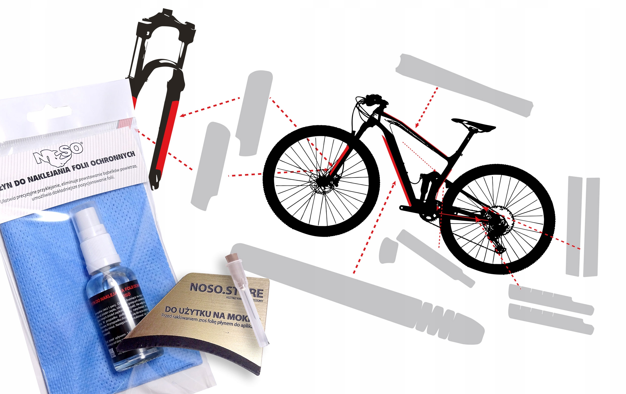 Fólie na kolo Mtb Full sada XXL|mat 5 let Strong