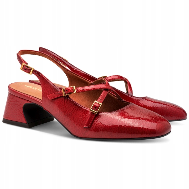 Dámské lodičky s odkrytou patou Tamaris 1-29661-45 500 Red červené Vel. 36