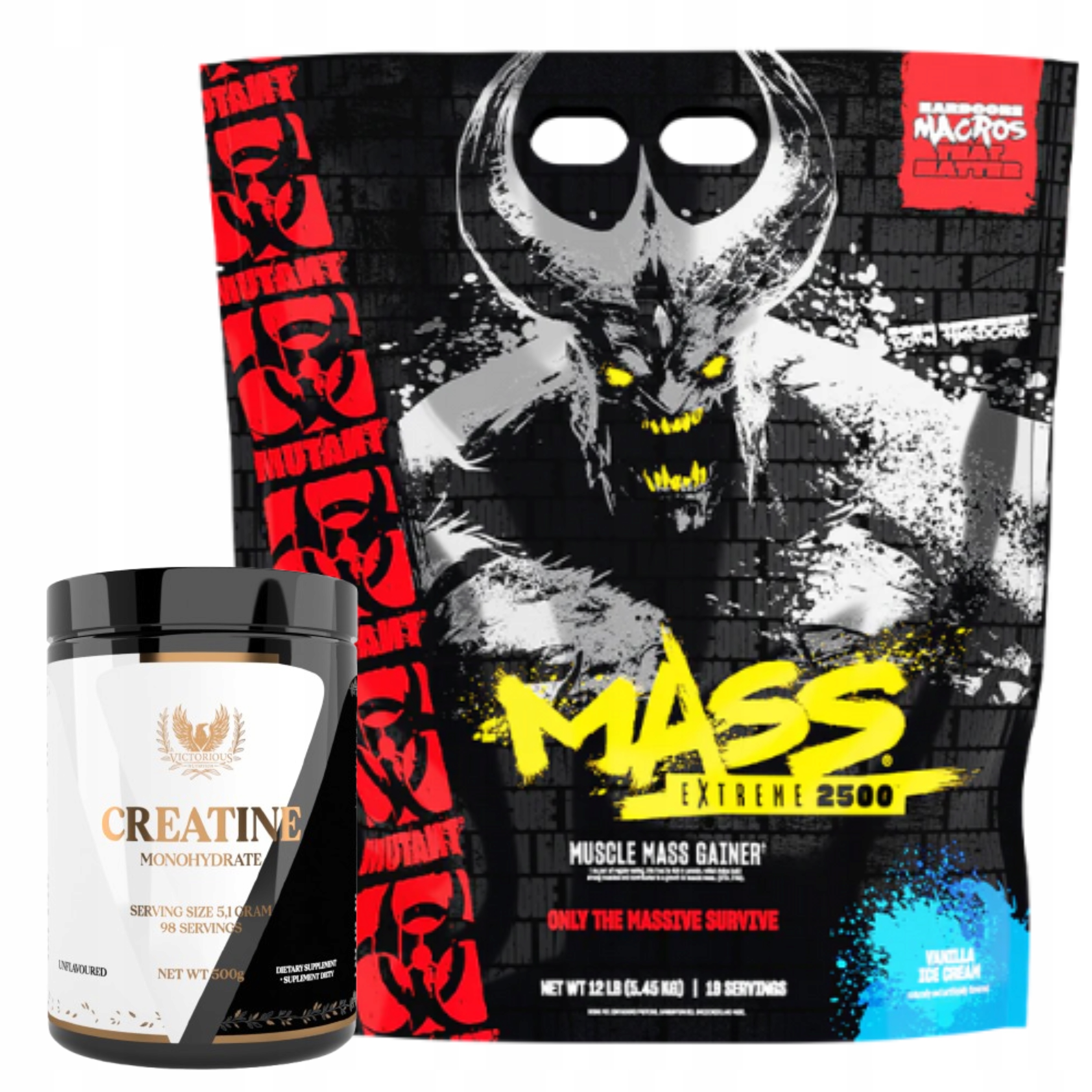 Pvl Mutant Mass Extreme 5450g Gainer Victorious Cretyna Monohydrát 500g