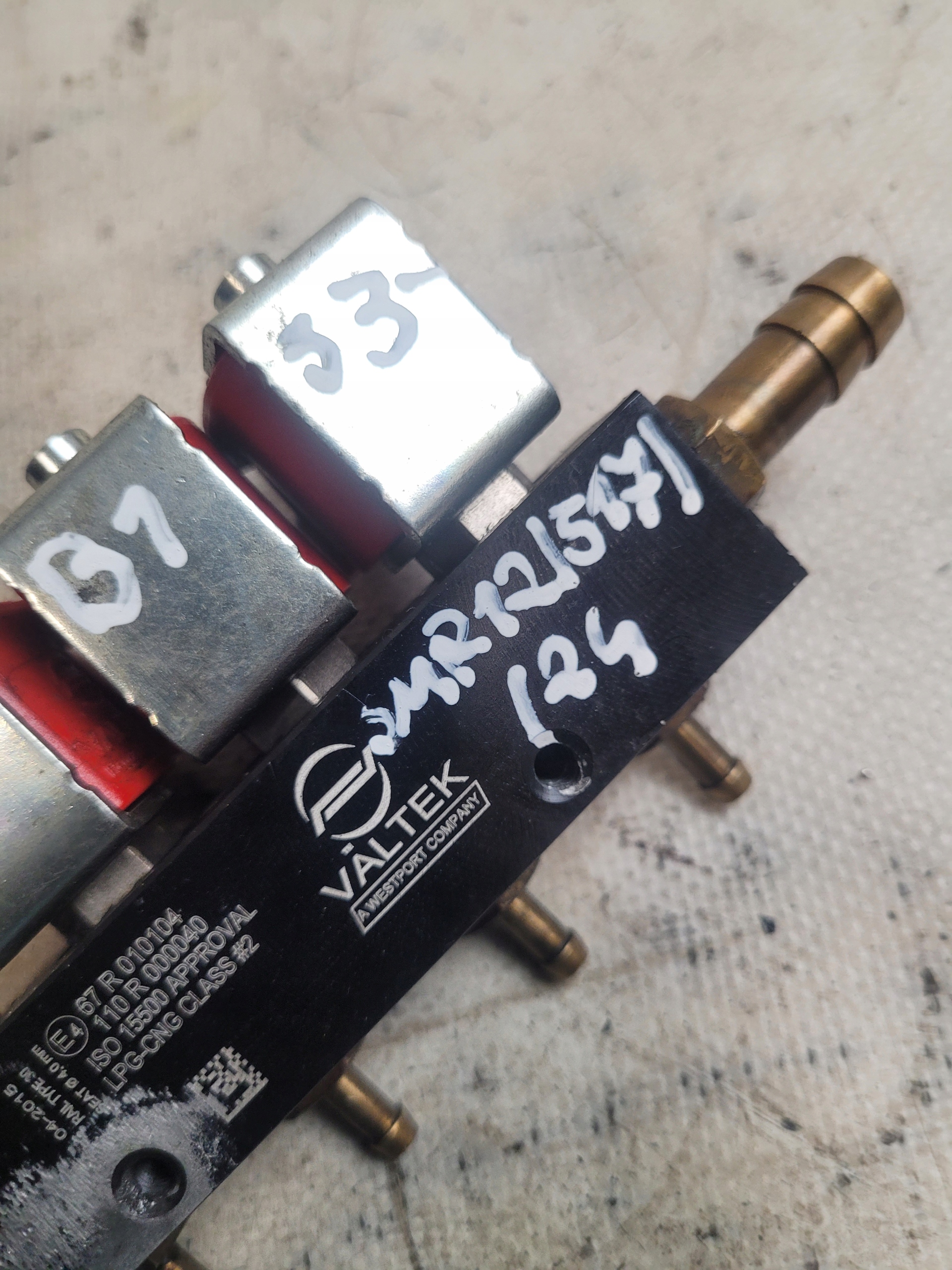Rampe injection LPG VALTEK 67R010104 110R000040 3CYL