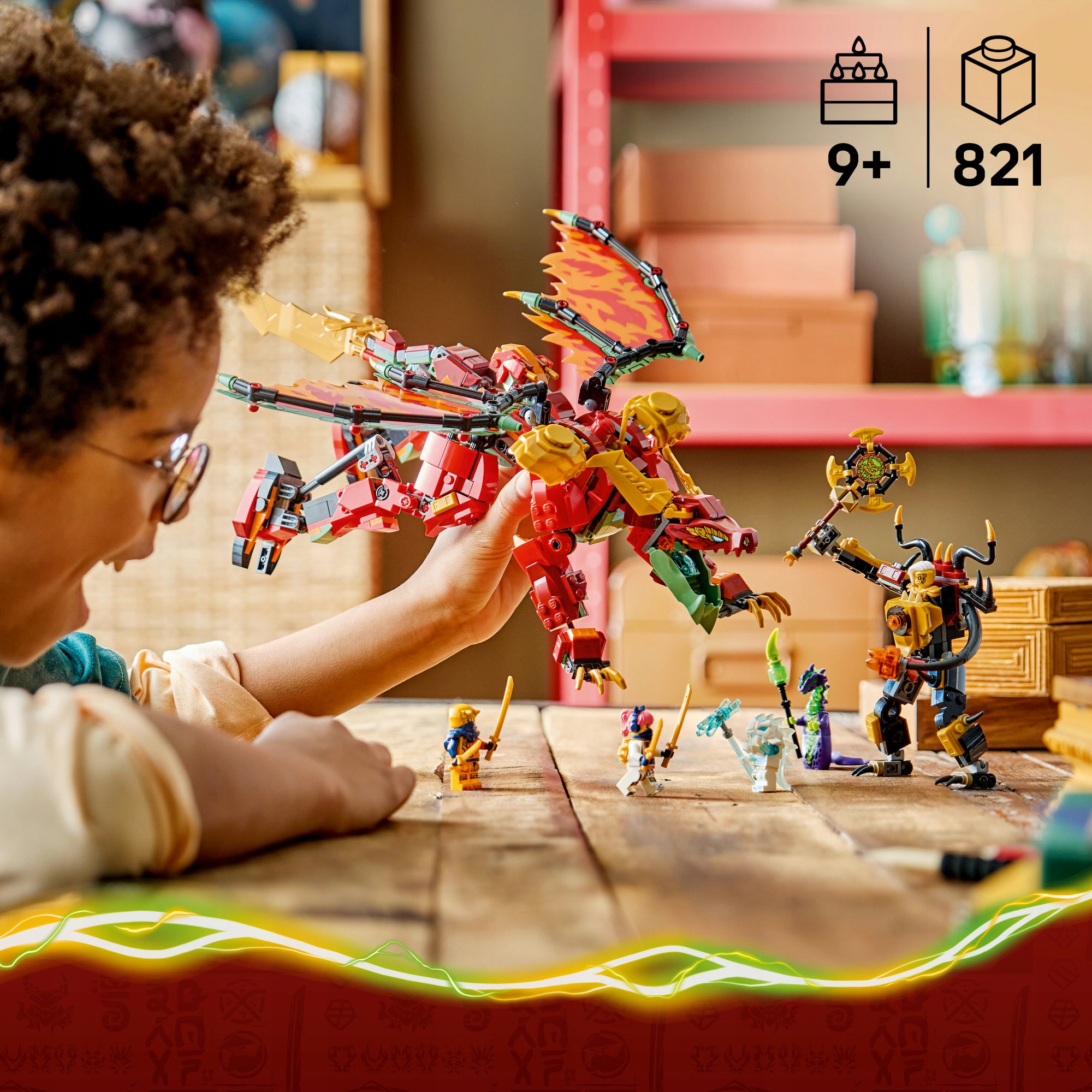 Lego Ninjago Transformující se dračí mech Wyldfyre 71868