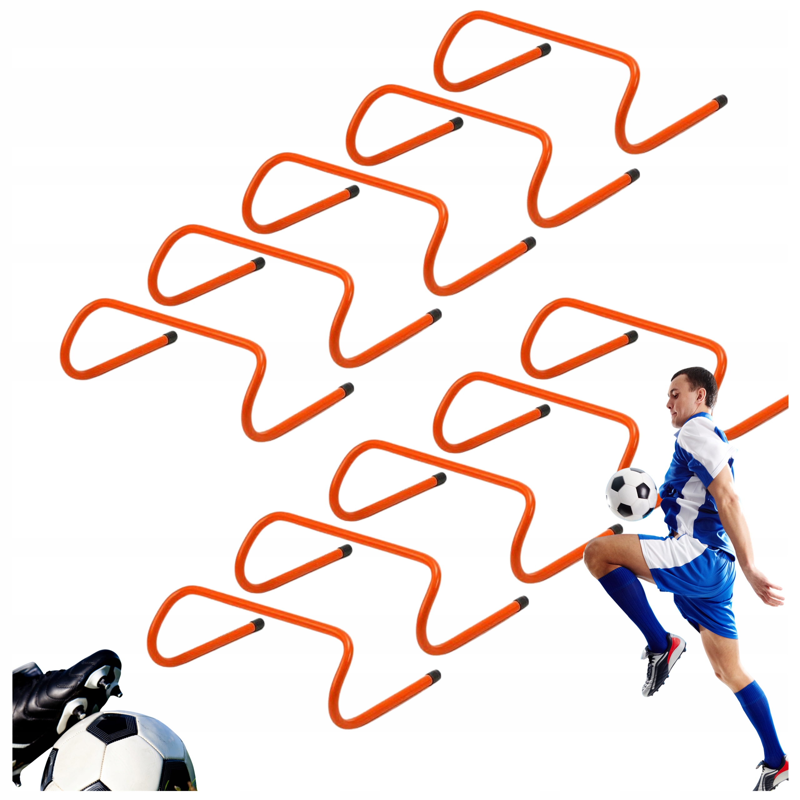 10x Płotek Przeszkoda Treningowa Płotek 15cm Koordynacyjny Treningowy