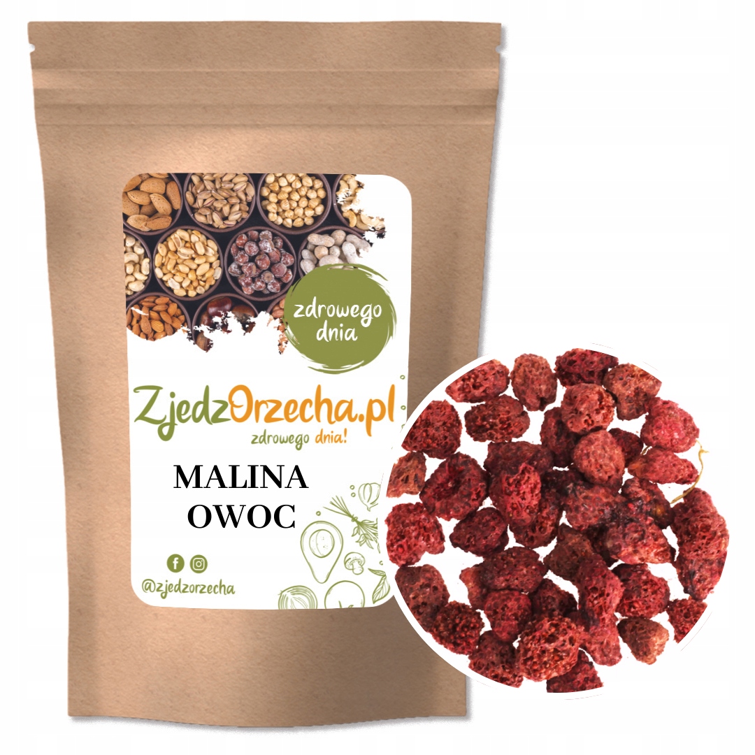 Malina ovoce Sušené ovoce sušené Svačinka Přísada Do kaší 500 g