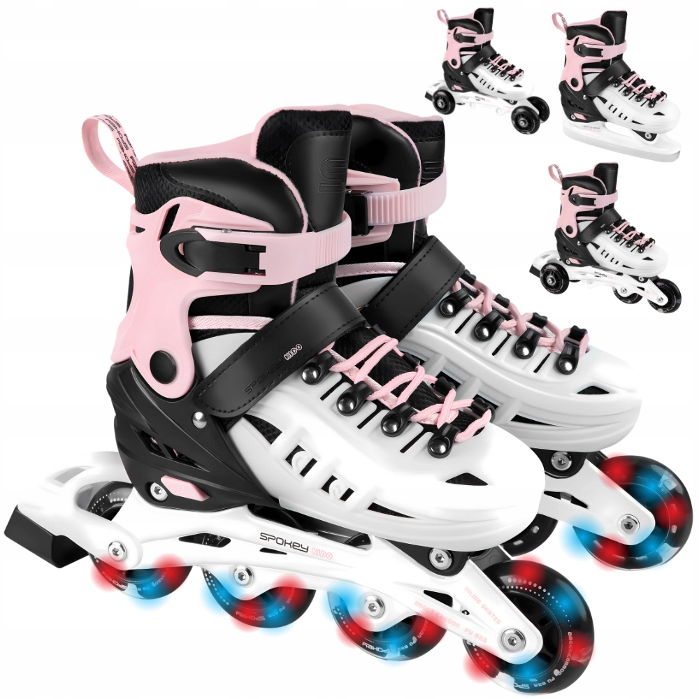 Spokey 4v1 Brusle 2v1 Brusle 2v1 Nastavitelné dětské Led kolečka 29-33