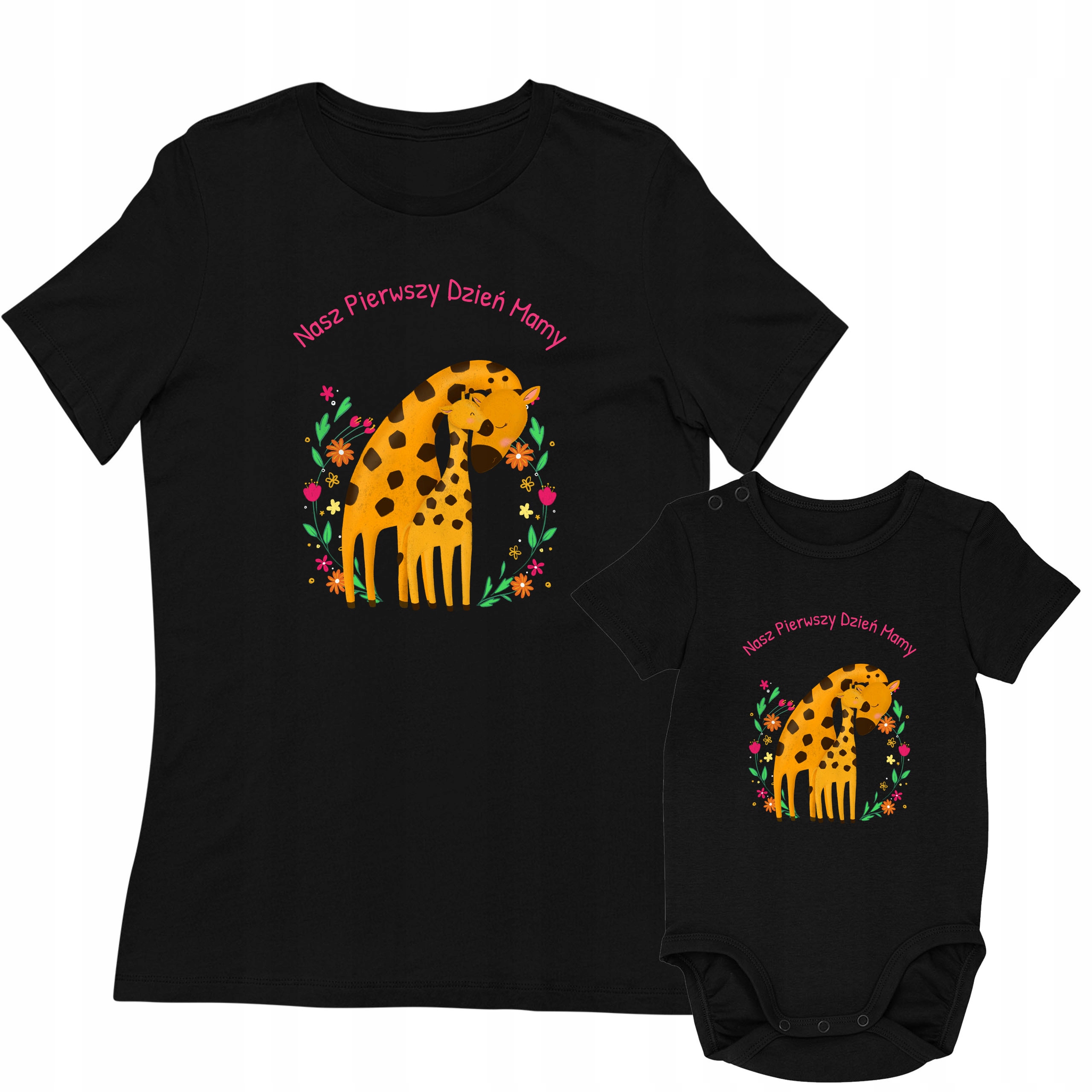 NASZ PIERWSZY DZIEŃ MAMY KOSZULKA DLA MAMY I CÓRKI PREZENT NA DZIEŃ MATKI Marka LOGOSTORE