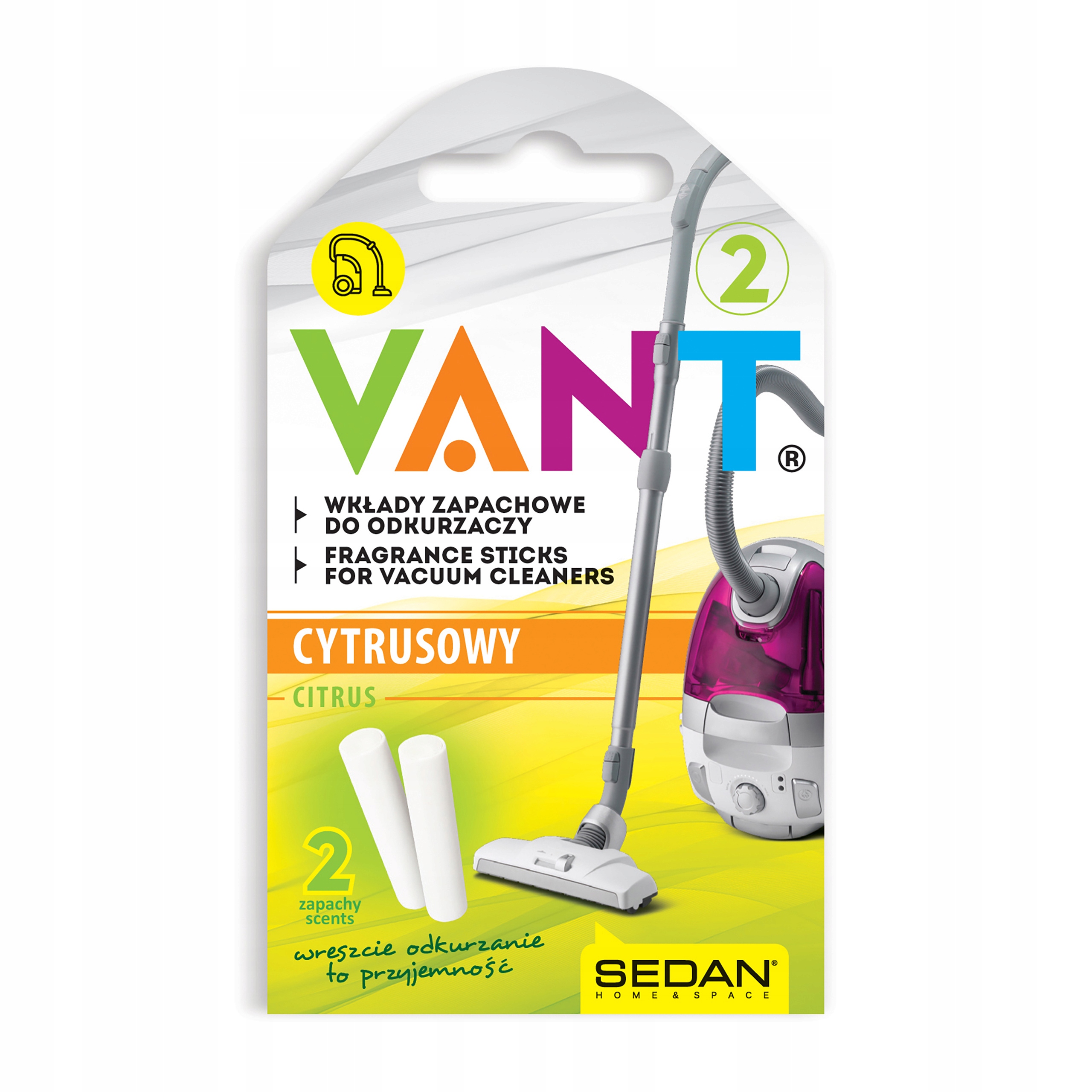 ZAPACH DO ODKURZACZY VANT - CYTRUSOWY 2szt