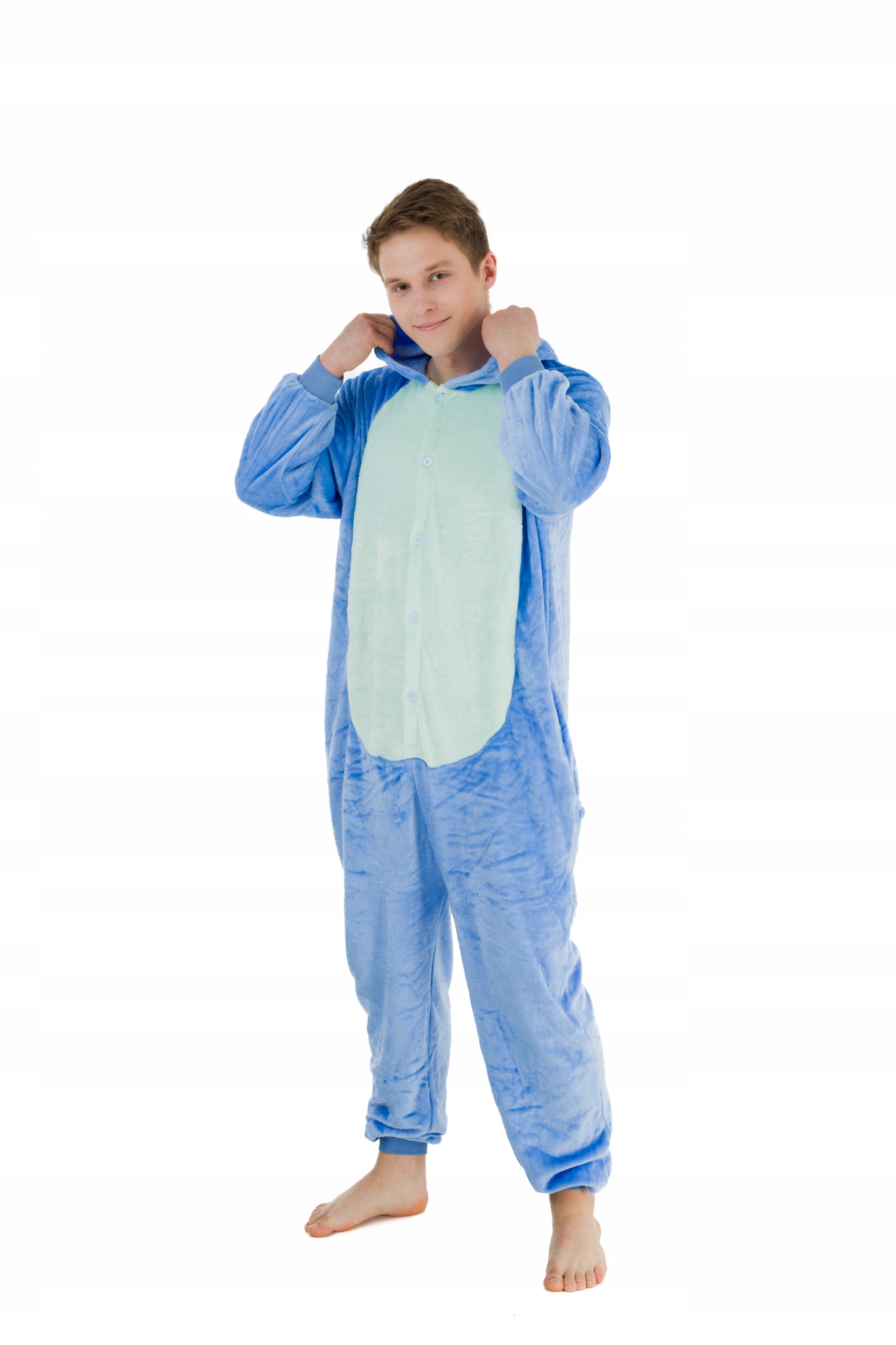 KOMBINEZON ONESIE PIŻAMA DRES STICH rozm. L Dekolt okrągły