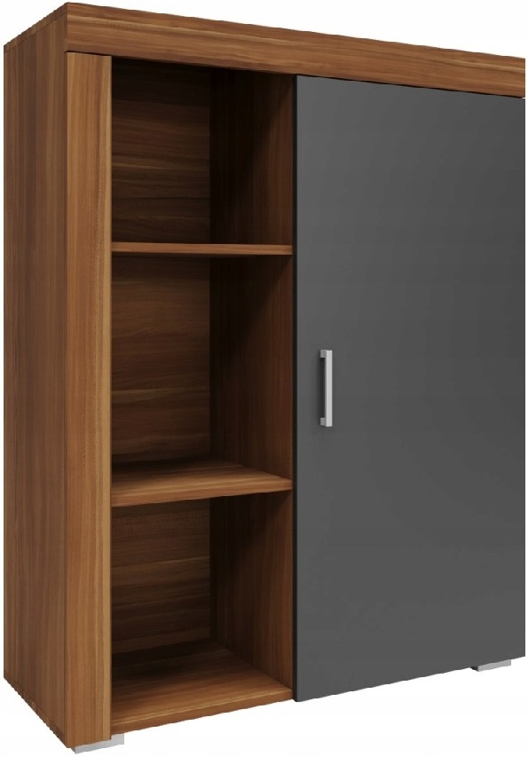 Komoda SAMBA 3, Komoda 90cm, Śliwa / Grafit