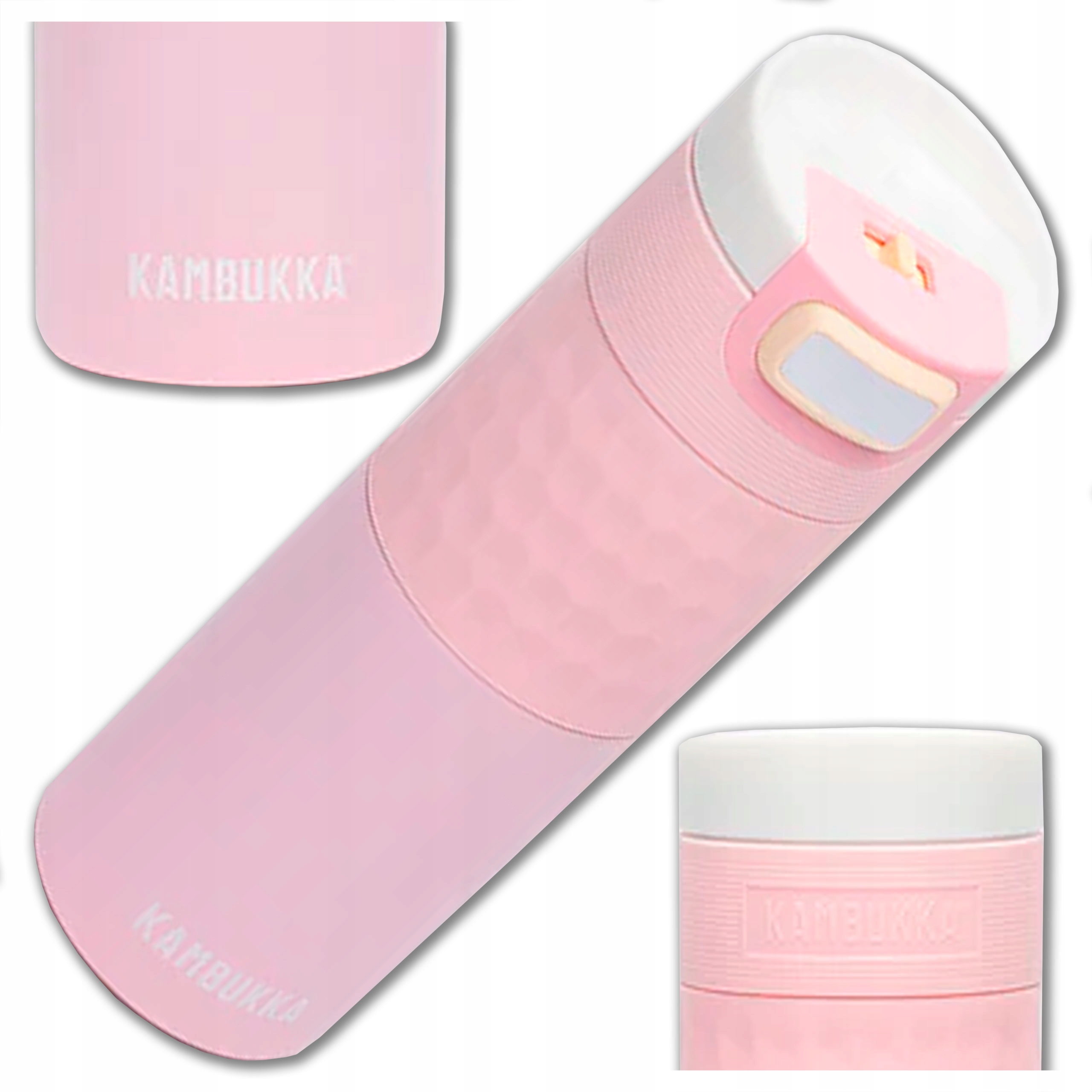 Kubek Termiczny Kambukka Etna Grip Różowy Podróżny Na Kawę Herbatę 500 ml