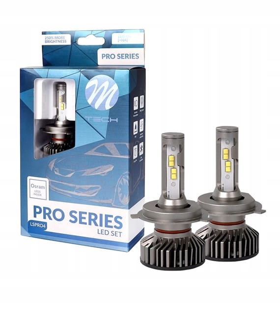 Led Automobilové Žiarovky M-tech Pro H4 5700K 40W