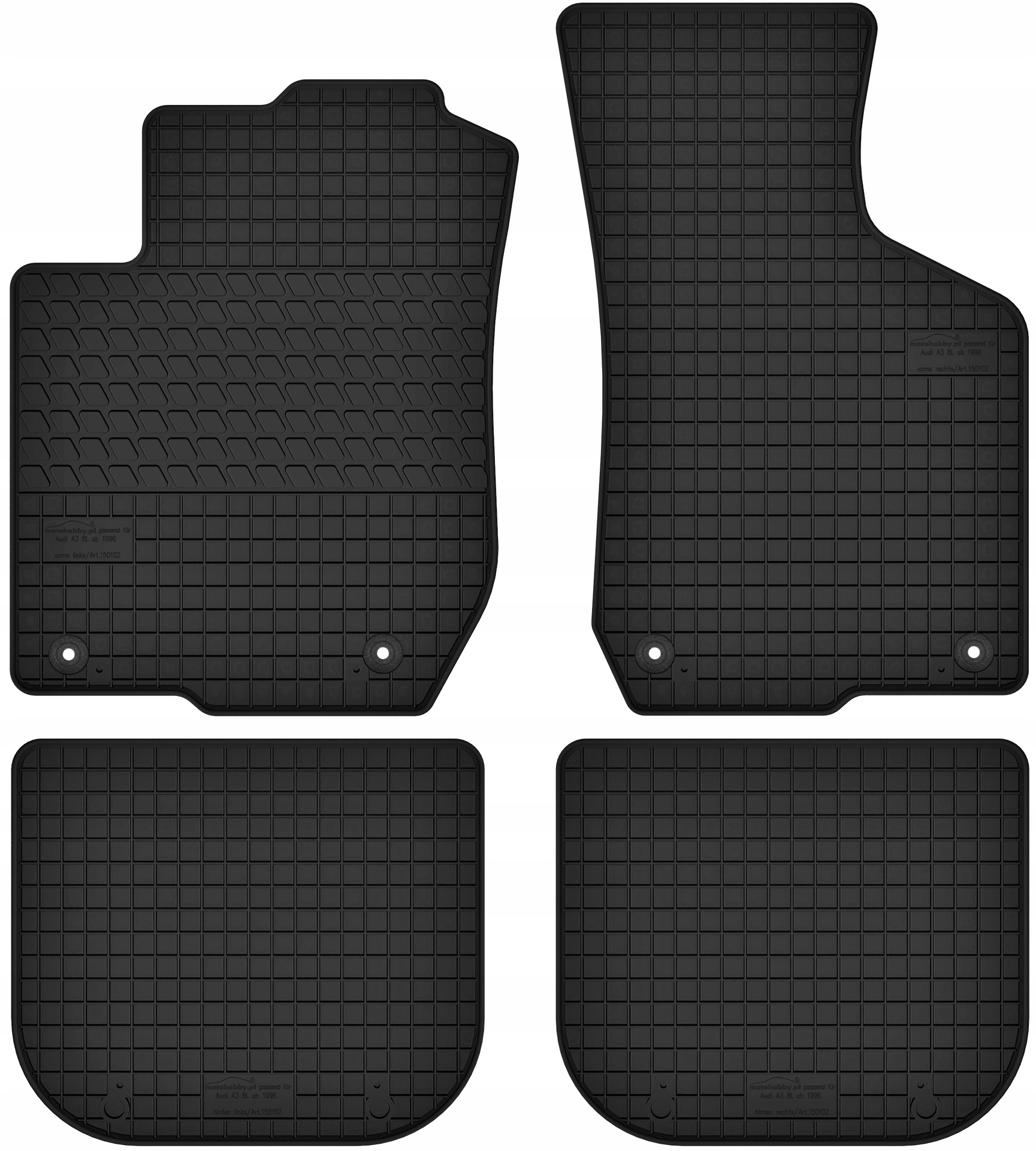 

dywaniki gumowe Audi A3 8L I orginalne stopery