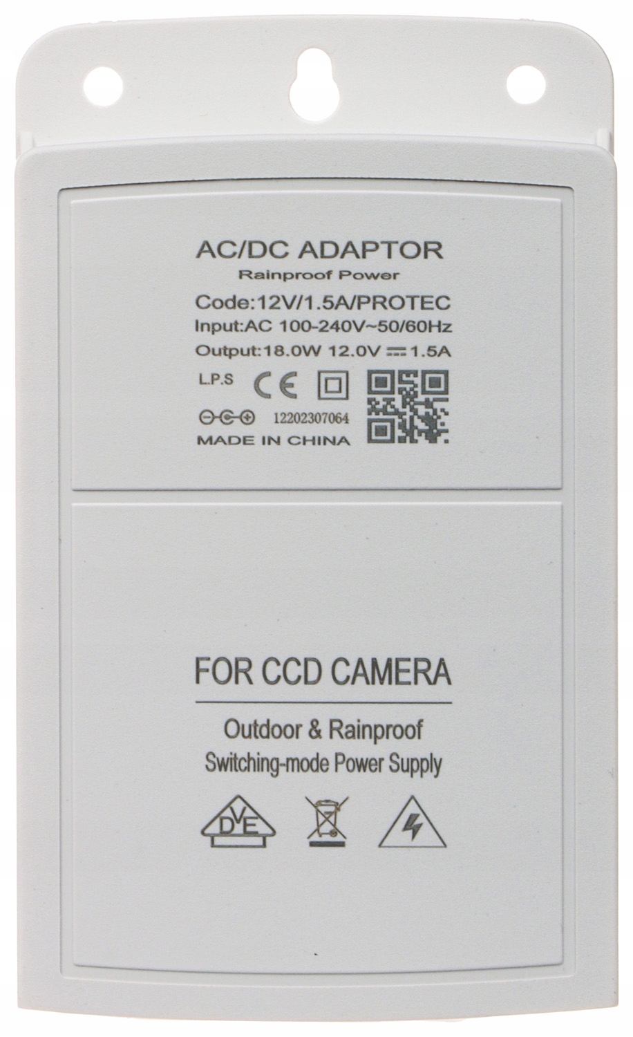 ZASILACZ 12V/1.5A/PROTEC IMPULSOWY ABCV Kod producenta 12V/1.5A/PROTEC