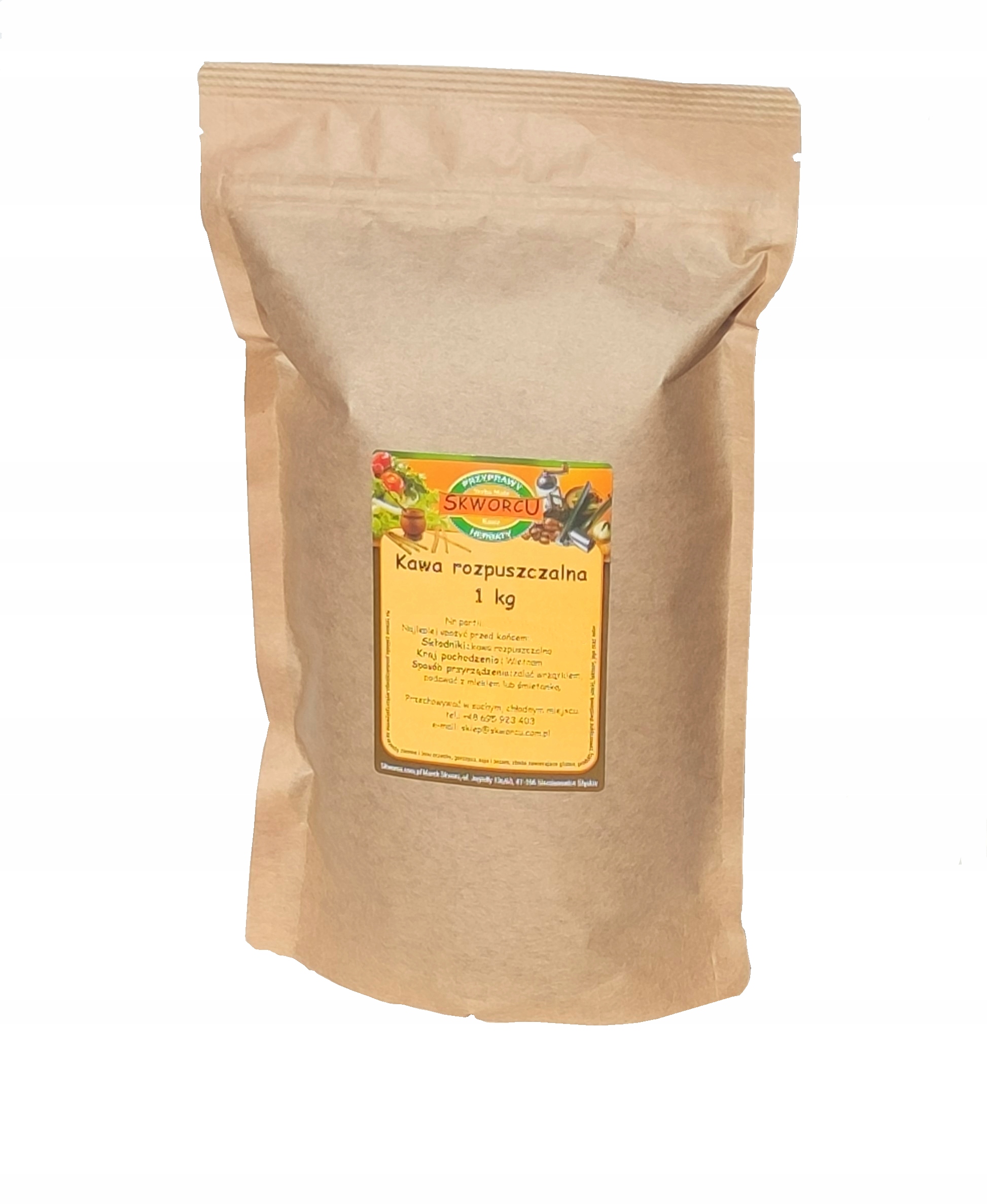 Kawa rozpuszczalna 1 kg naturalna od Skworcu