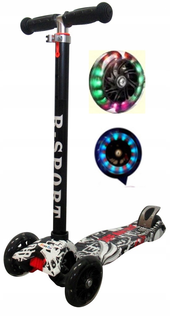 

Hulajnoga H2 R-Sport Świecące koła Led do 50 kg