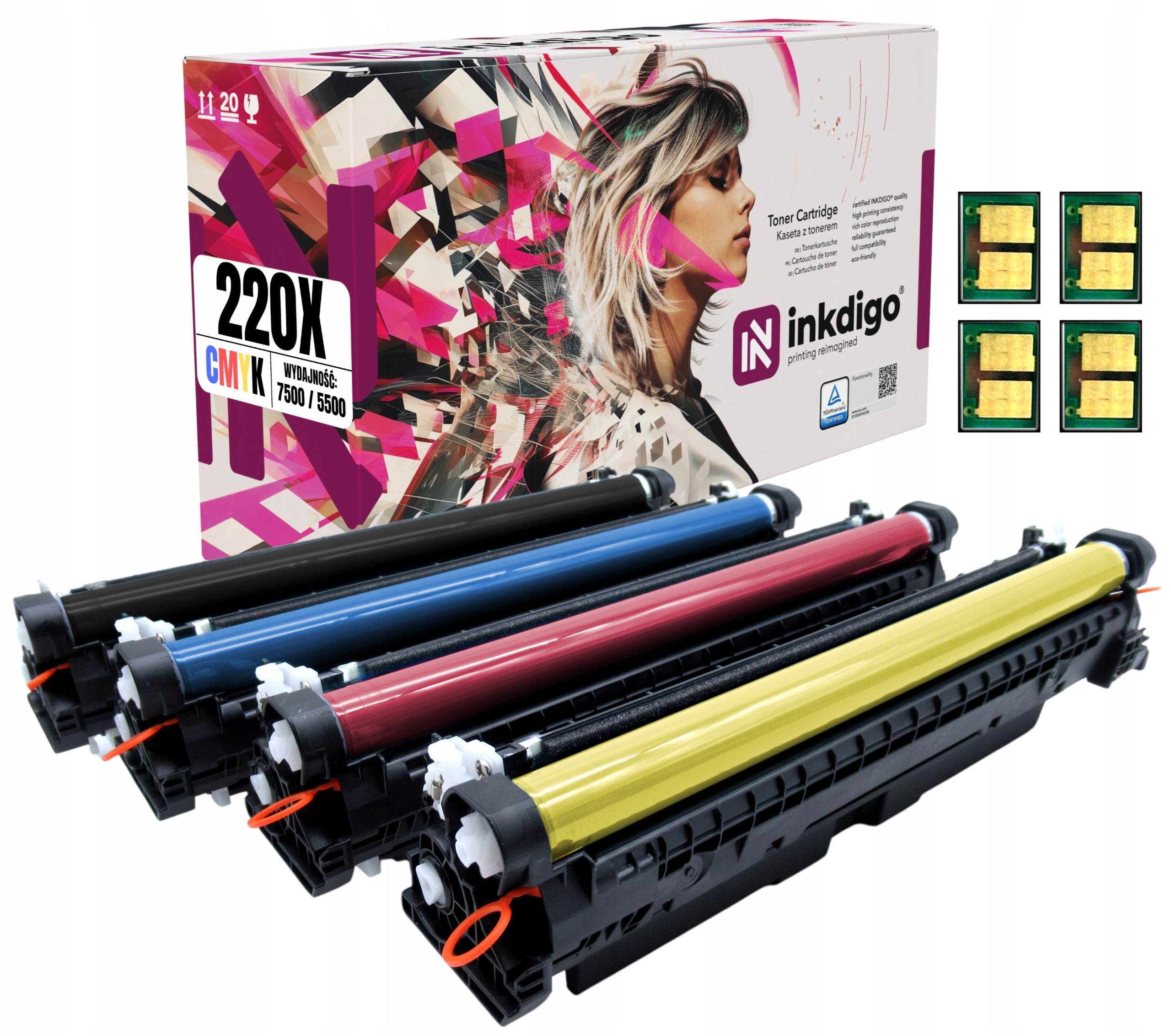 W2200X-W2203X Náhradní Tonery S Čipem Pro Hp Color LaserJet Pro 4202 4302