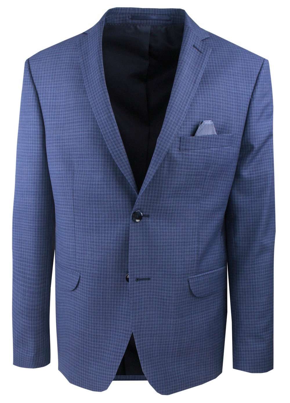 Lehká vlněná Sako Men'sfield Námořnická Modrá s jemnou mřížkou 108/176