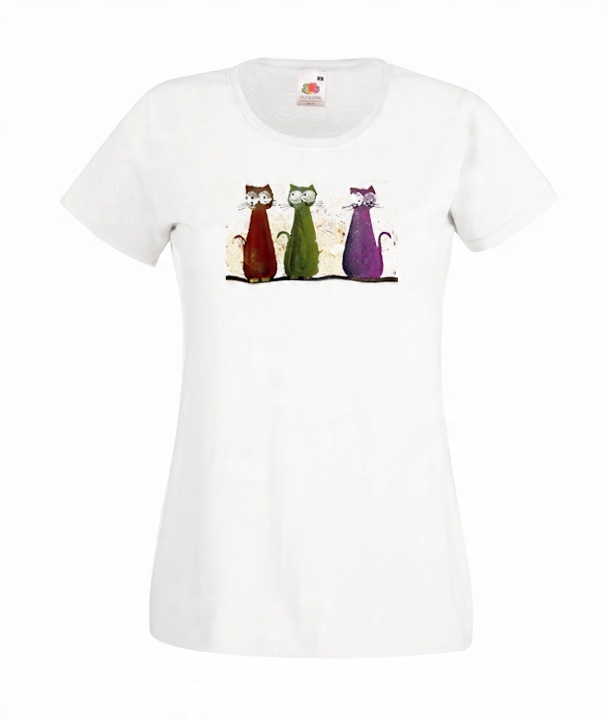 

M Koszulka Damska Koty Soft Kitty Śmieszne Wzory