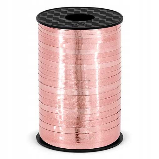 

Wstążka plastikowa do balonów różowe złoto 225 m