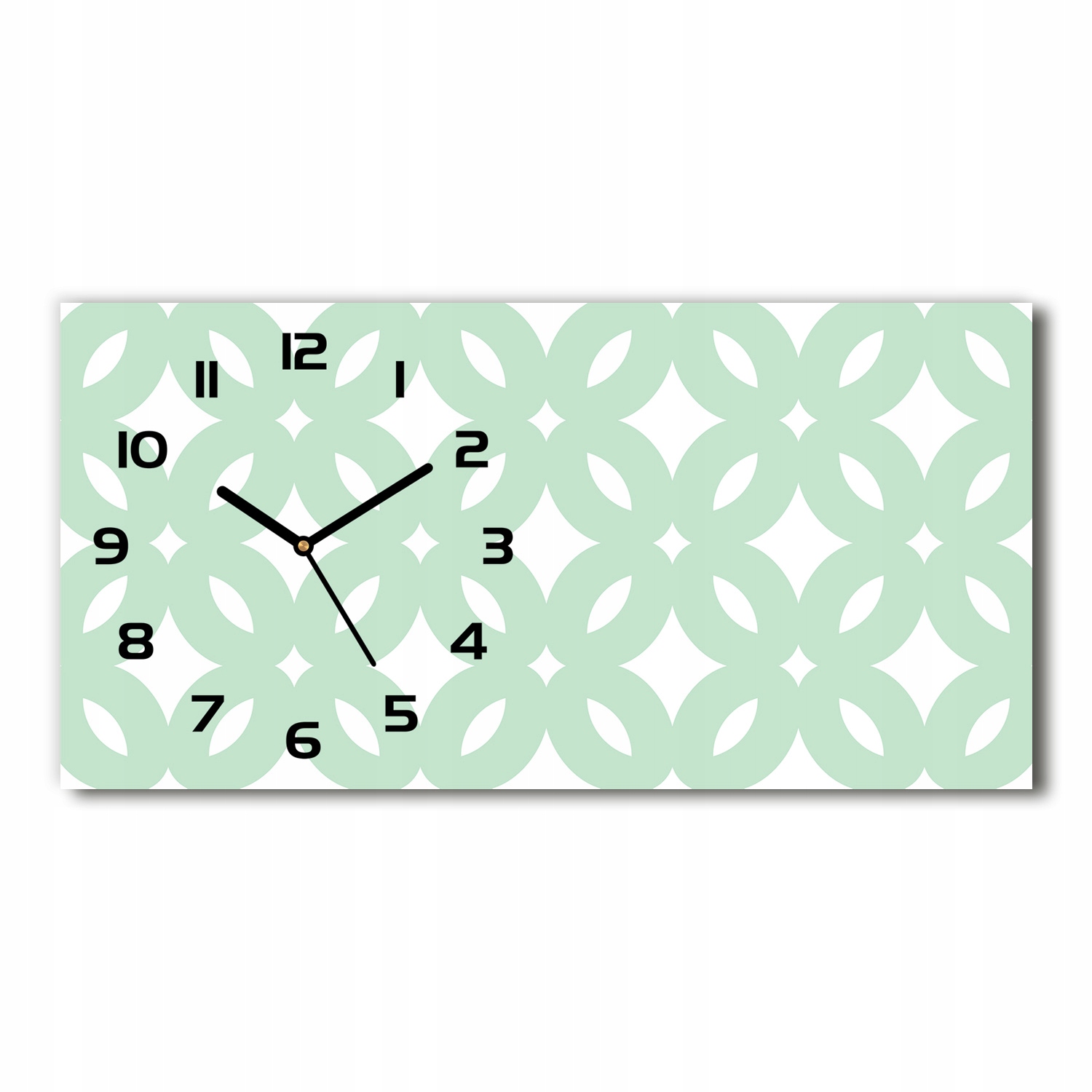 

Zegar ze szkła na ścianę Geometryczne tło 60x30 cm