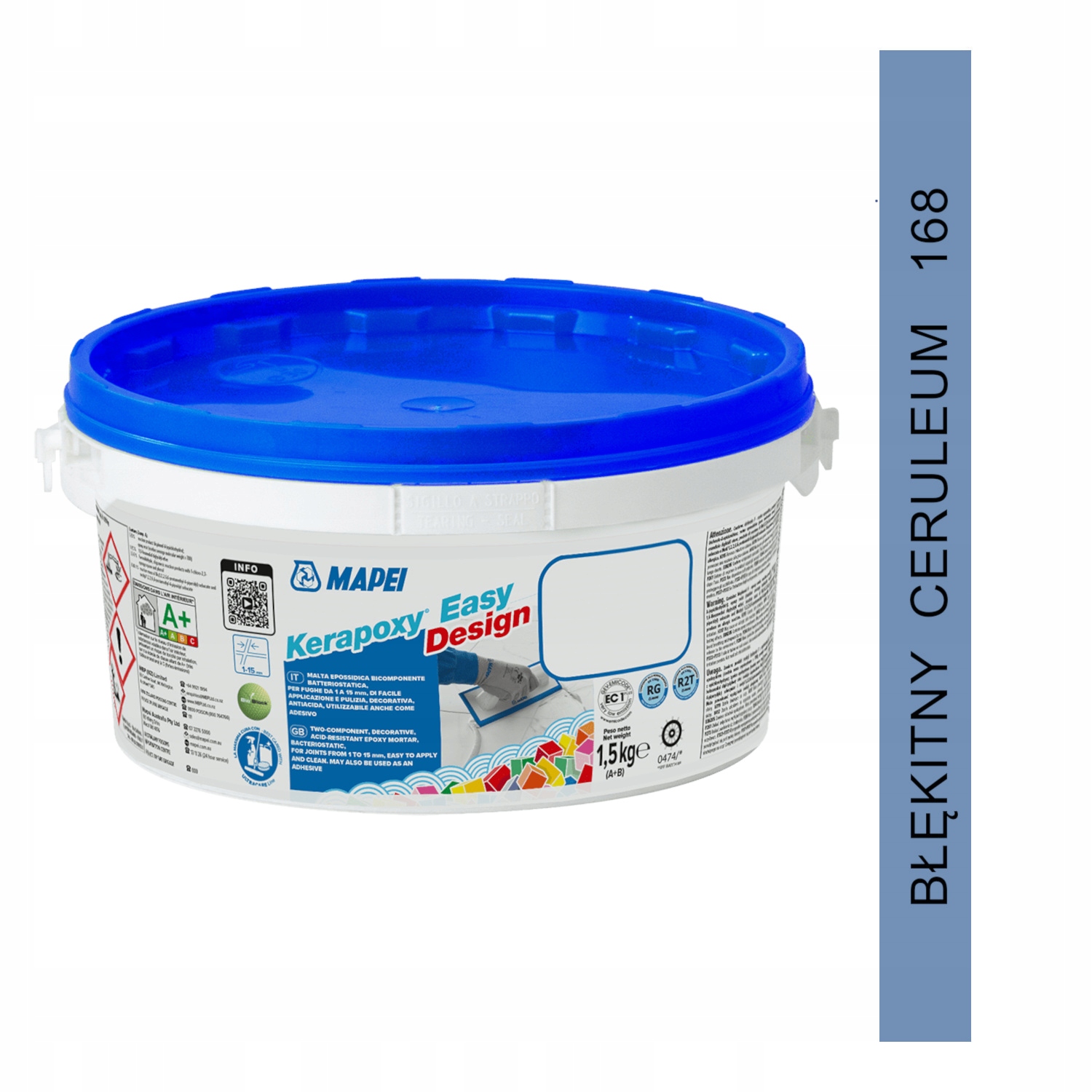 Epoxidová fuga Mapei Kerapoxy Easy Design 1,5 kg 168 blátivý ceruleum