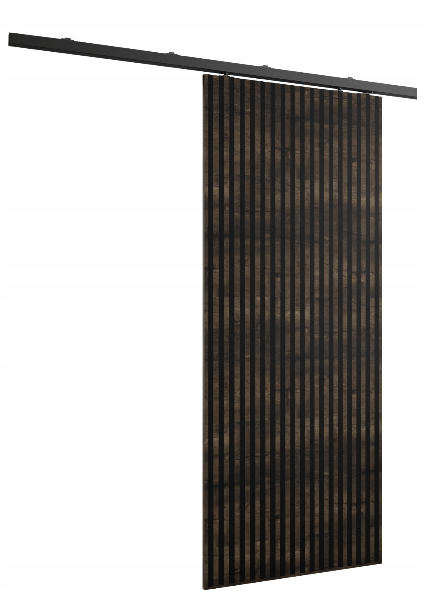 Posuvné nástěnné dveře HS-45 Bello 80 jasan tmavý lamelový