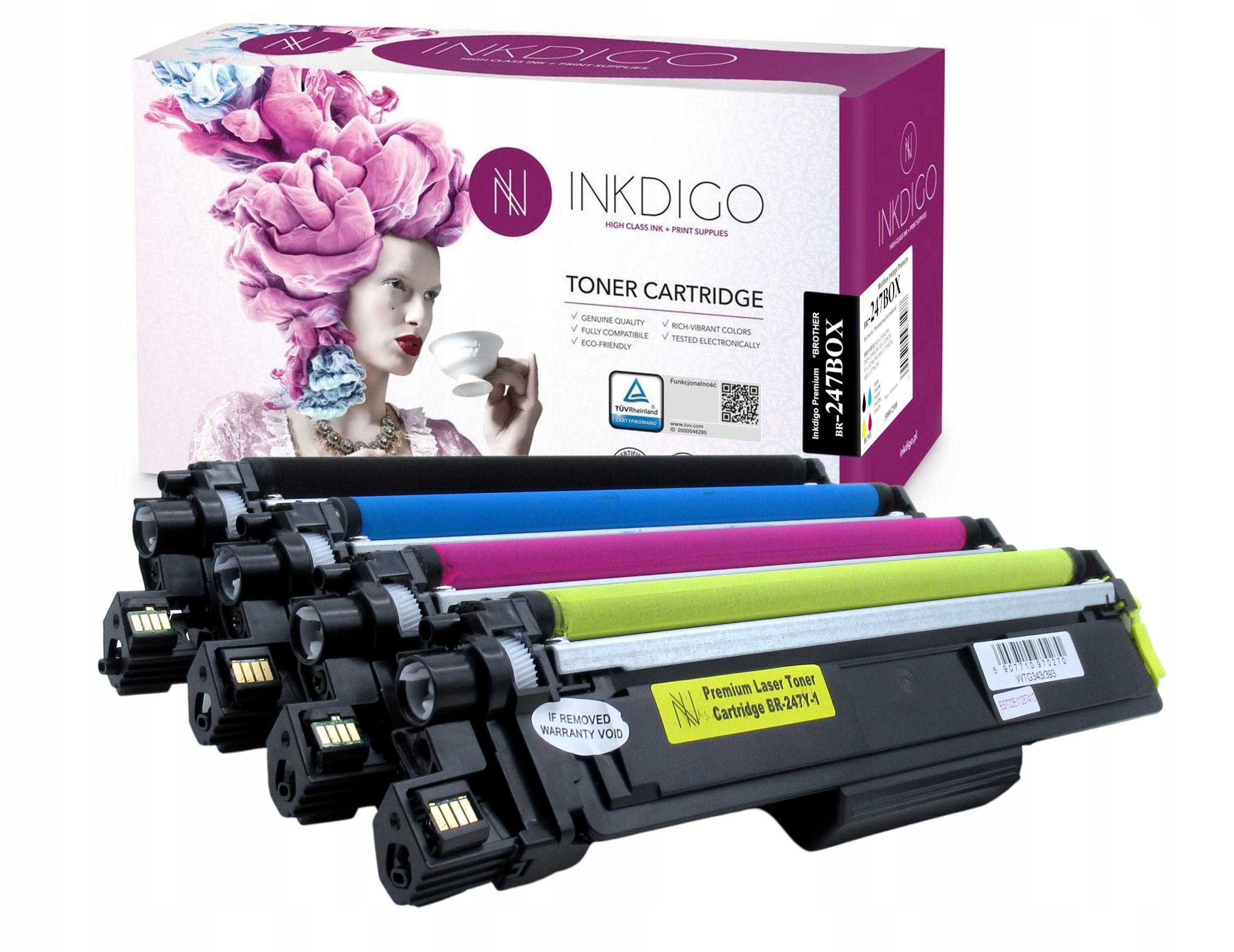 

4x Inkdigo Cmyk Brother TN247 TN243 DCP-L3510CDW
